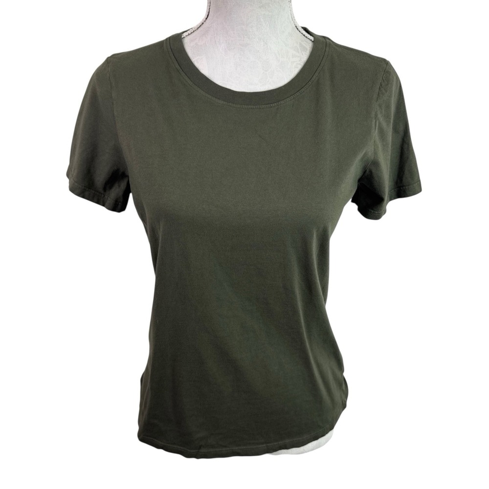 American Giant Women's XS SS Crew Teeā T-Shirt Army Green NWOT